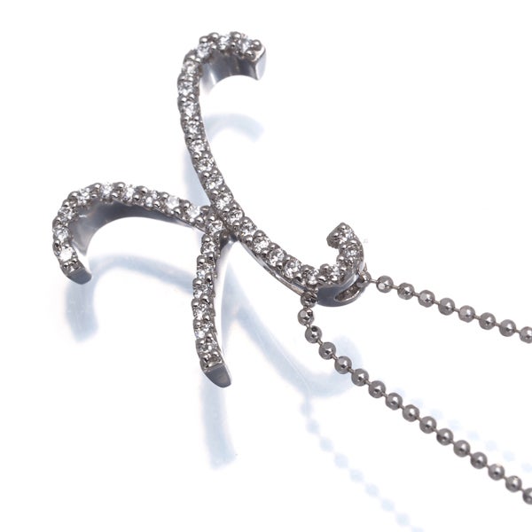 ギンザタナカ ネックレス  ダイヤ 0.19ct  イニシャル アルファベット K K18WG 