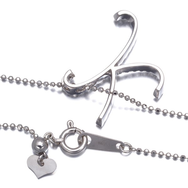 ギンザタナカ ネックレス  ダイヤ 0.19ct  イニシャル アルファベット K K18WG 