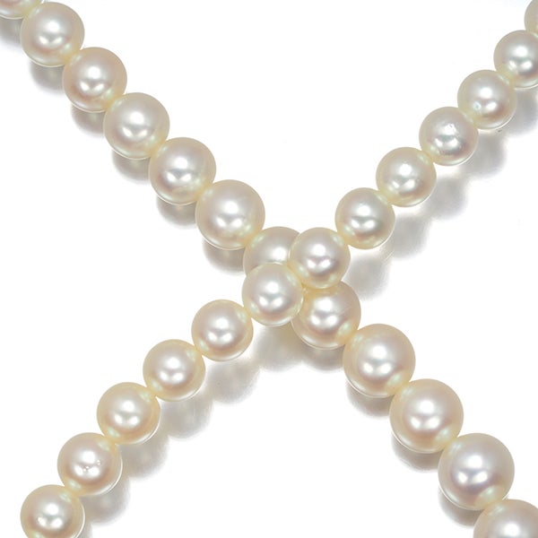 ミキモト ネックレス  アコヤ真珠 4.8-8.2mm  グラデーション シルバー 