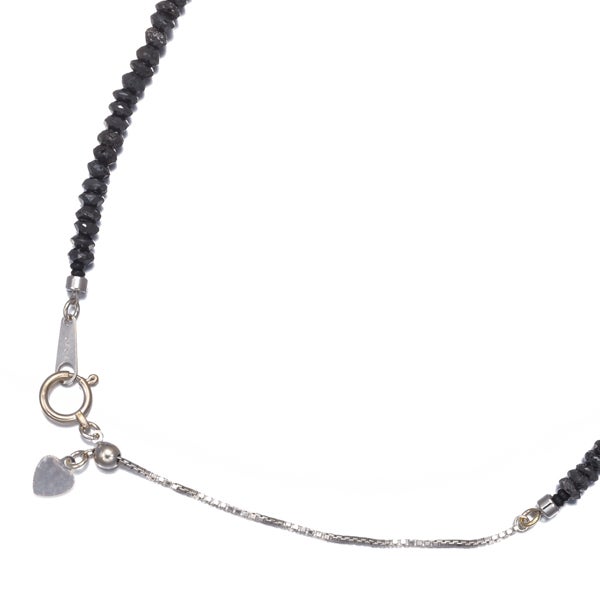 ブラックダイヤ 30.3ct   ネックレス K18WG 
