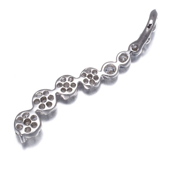  ダイヤ 0.50ct フラワー  ペンダントトップ K18WG 