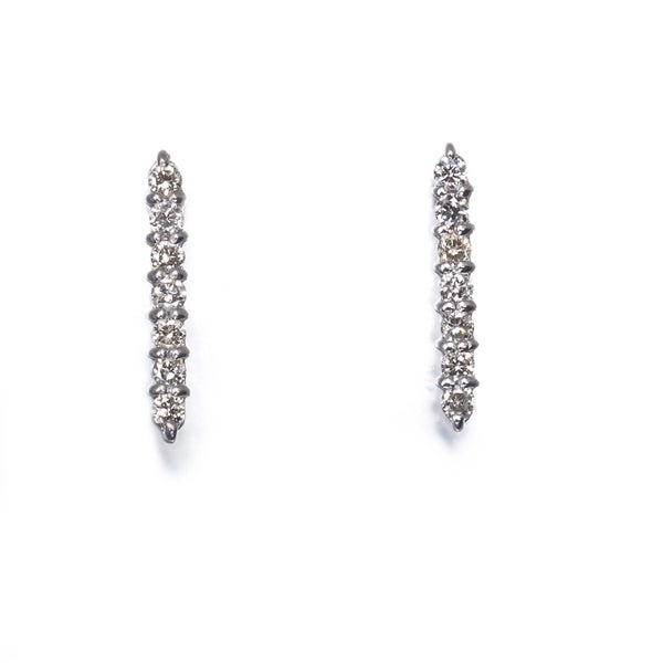  ダイヤ 0.10ct/0.10ct 7P  ピアス K18WG 
