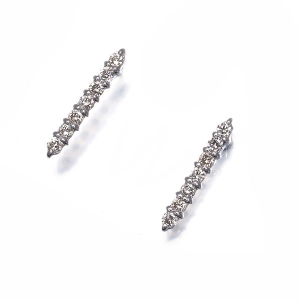  ダイヤ 0.10ct/0.10ct 7P  ピアス K18WG 