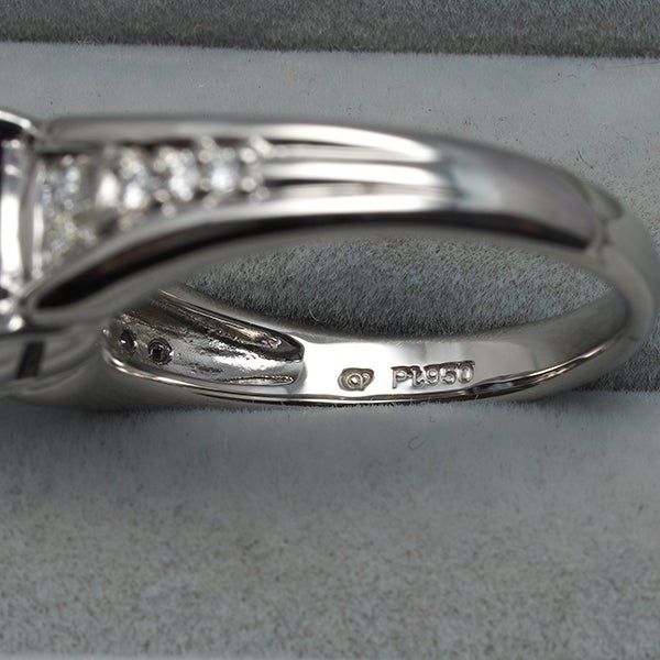 クレサンベール リング 再結晶アレキサンドライト 2.31ct  ダイヤ 0.24ct 15号 Pt950 鑑/保