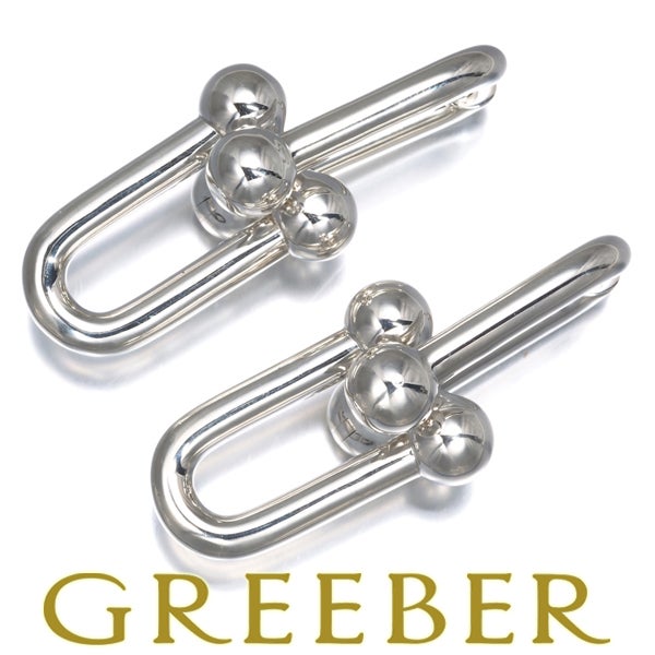 ティファニー ピアス   ハードウェア リンク ラージ シルバー925 