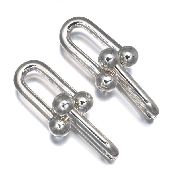 ティファニー ピアス   ハードウェア リンク ラージ シルバー925 