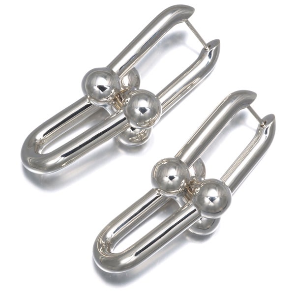 ティファニー ピアス   ハードウェア リンク ラージ シルバー925 