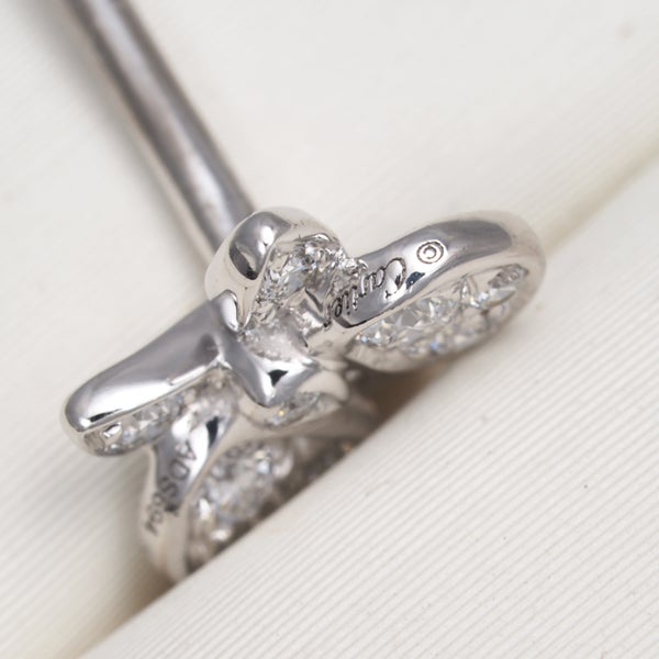 カルティエ ピアス  ダイヤ カレスドルキデパル  K18WG 