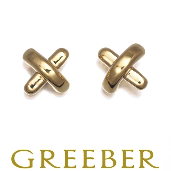 ティファニー ピアス   クロススティッチ  K18YG 