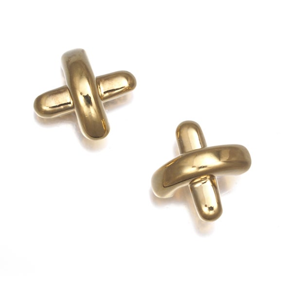 ティファニー ピアス   クロススティッチ  K18YG 