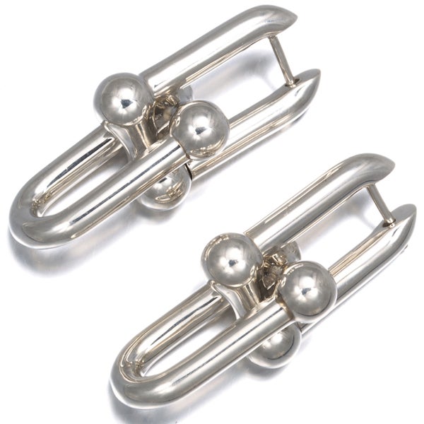 ティファニー ピアス   ハードウェア リンク エクストララージ シルバー925 