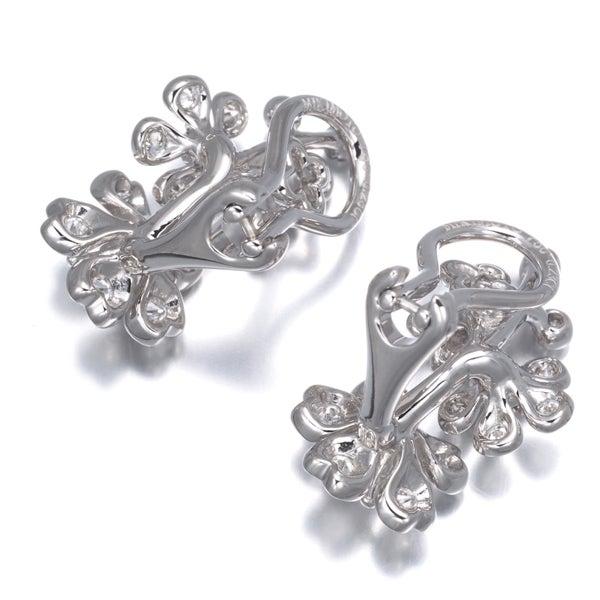 ミキモト イヤリング  ダイヤ 0.23ct/0.23ct ブルーム フラワー K18WG 