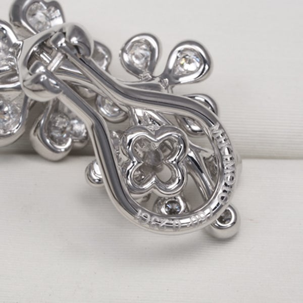 ミキモト イヤリング  ダイヤ 0.23ct/0.23ct ブルーム フラワー K18WG 