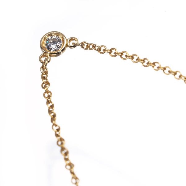 ティファニー ネックレス  ダイヤ 0.05ct程 バイザヤード  K18YG 