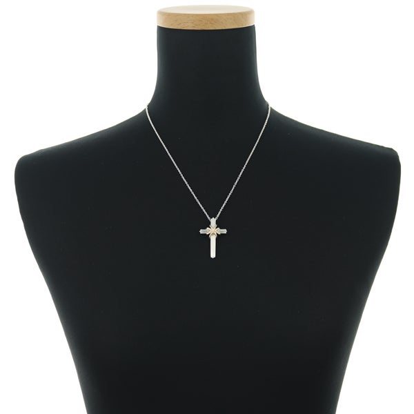 ティファニー ネックレス   シグネチャークロス  シルバー925/K18YG 