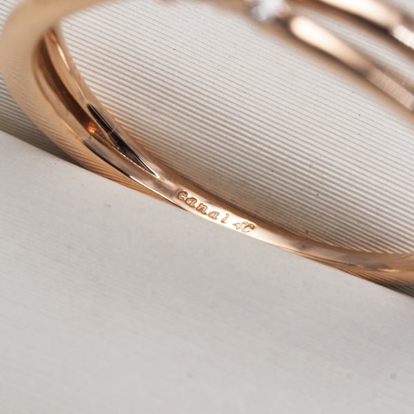 カナル4℃ リング  ダイヤ  5P 10号 K10PG 