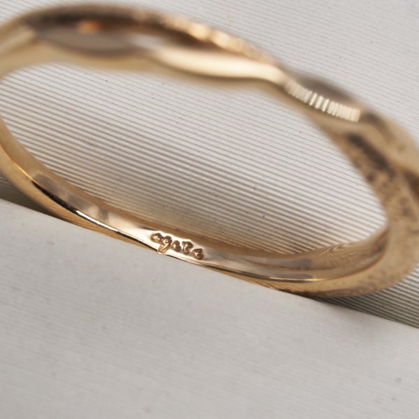 アガット リング    ピンキーリング 3号 K10YG 