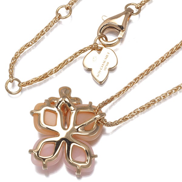 ショーメ ネックレス  ピンクオパール ダイヤ オルタンシア オーブロゼ K18PG 