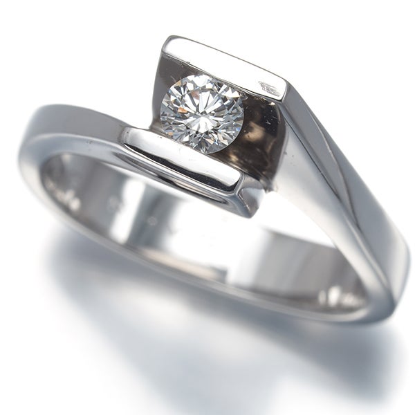 ジョージジェンセン リング  ダイヤ 0.18ct  9.5号 K18WG 