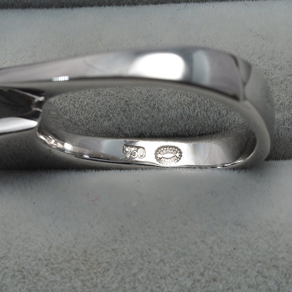 ジョージジェンセン リング  ダイヤ 0.18ct  9.5号 K18WG 