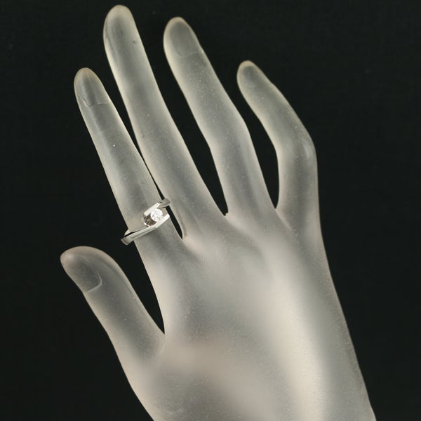 ジョージジェンセン リング  ダイヤ 0.18ct  9.5号 K18WG 