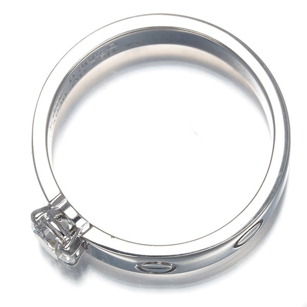 カルティエ リング  ダイヤ 0.36ct VVS1 ミニラブ ソリテール 50号 K18WG 保証書/鑑定書