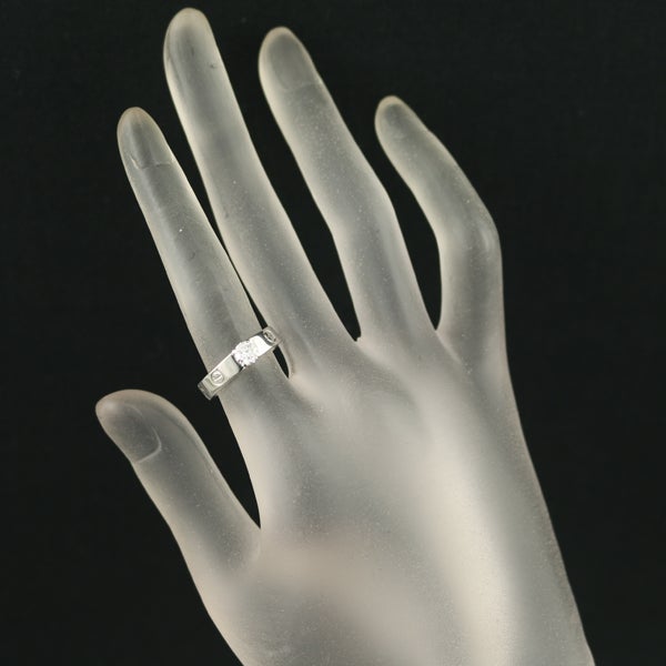 カルティエ リング  ダイヤ 0.36ct VVS1 ミニラブ ソリテール 50号 K18WG 保証書/鑑定書