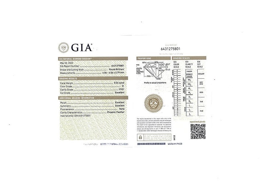 カルティエ リング  ダイヤ 0.36ct VVS1 ミニラブ ソリテール 50号 K18WG 保証書/鑑定書