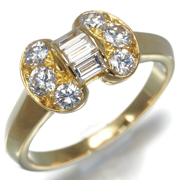 ヴァンクリーフ&アーペル リング  ダイヤ セレスティン 9号 K18YG 未修理証明書