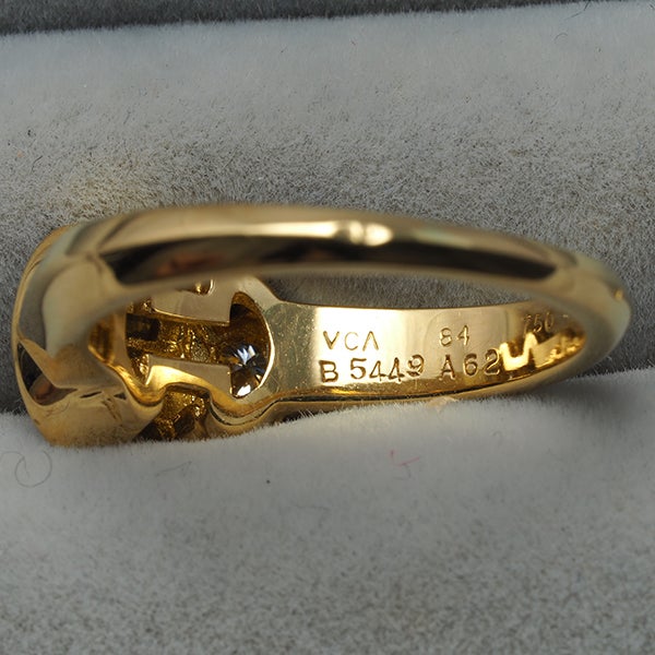 ヴァンクリーフ&アーペル リング  ダイヤ セレスティン 9号 K18YG 未修理証明書