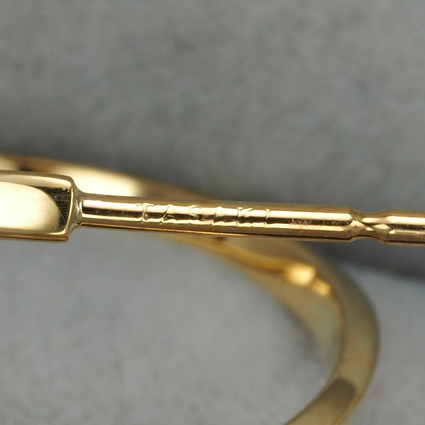 タサキ ピアス アコヤ真珠 8.1mm アファインバランス フープ K18YG 