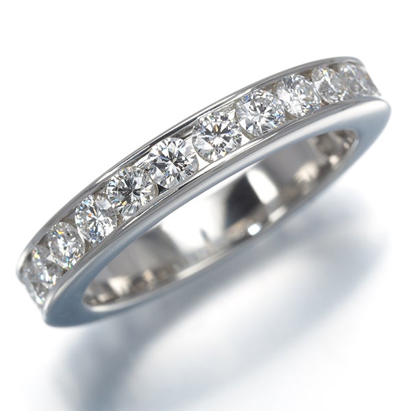 ハリーウィンストン リング ダイヤ ラウンドカット チャネルセット フルエタニティ 8.5号 Pt950 