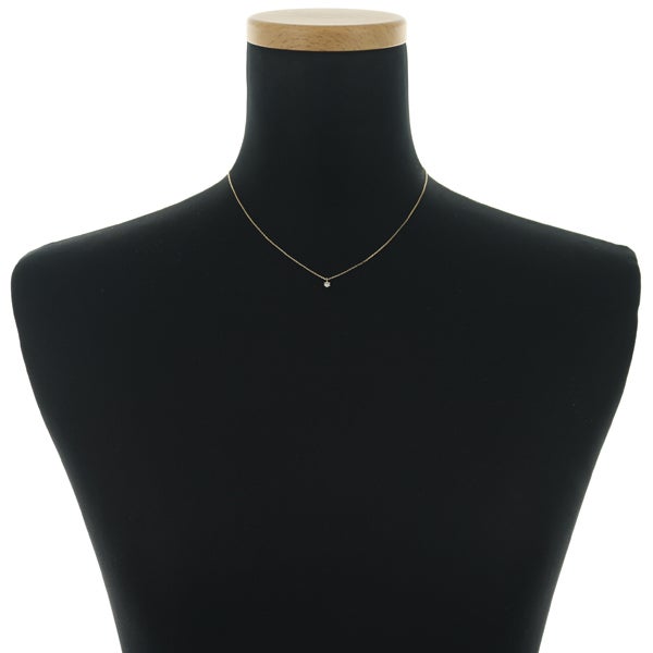 4℃ ネックレス  ダイヤ  一粒 K18YG 