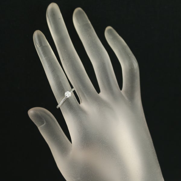 俄 リング  ダイヤ 0.270ct かれん ソリティア 9号 Pt950 