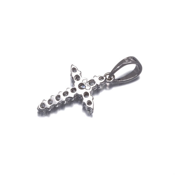 ポンテヴェキオ ペンダントトップ  ダイヤ 0.20ct  クロス K18WG 