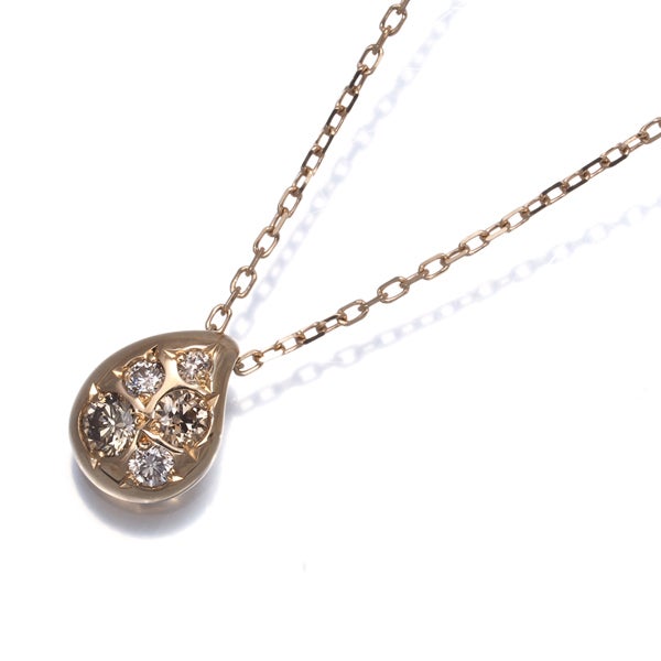 カシケイ ネックレス  ダイヤ 0.10ct メランジェ プチ K18PG 