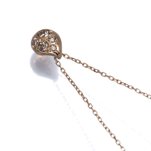 カシケイ ネックレス  ダイヤ 0.10ct メランジェ プチ K18PG 