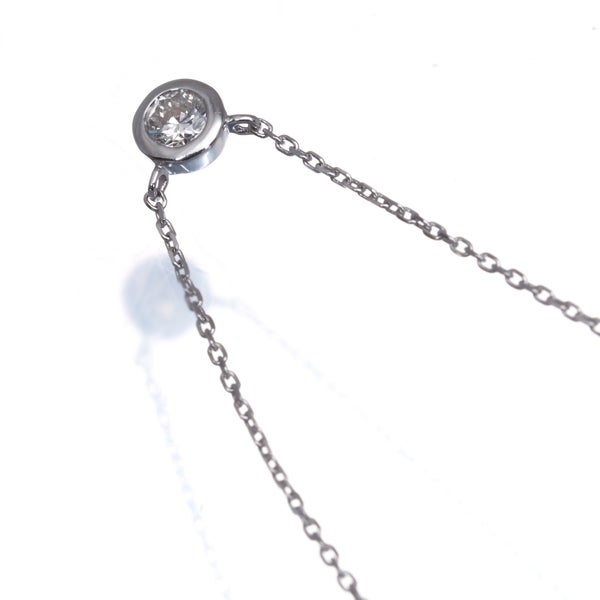 4℃ ネックレス  ダイヤ  一粒 K18WG 