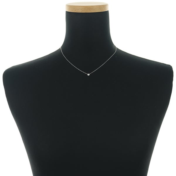 4℃ ネックレス  ダイヤ  一粒 K18WG 