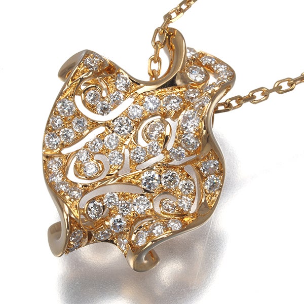 サルトロ ネックレス  ダイヤ 0.50ct  ステーション K18PG 保証書
