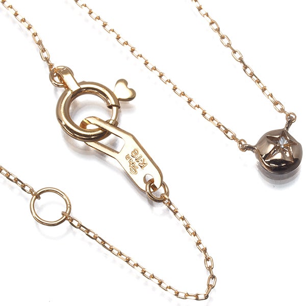 スタージュエリー ネックレス  ダイヤ 0.04ct ムーンセッティング  K18PG 