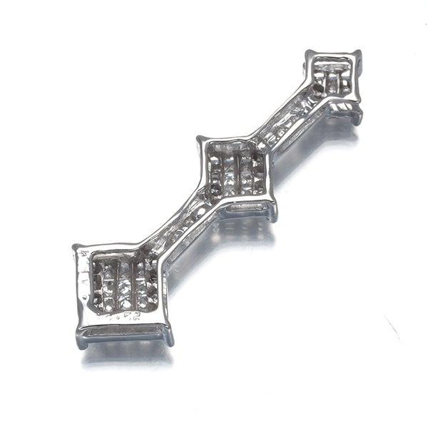  ダイヤ 0.52ct ミステリーセッティング スクエア  ペンダントトップ K18WG 