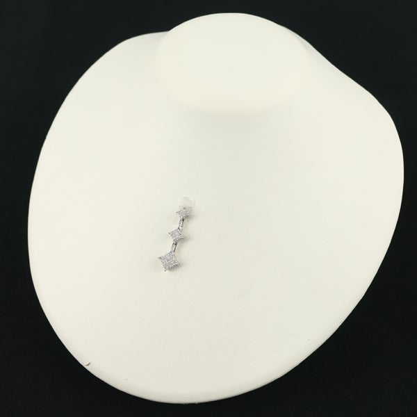  ダイヤ 0.52ct ミステリーセッティング スクエア  ペンダントトップ K18WG 