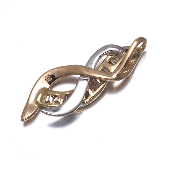  ダイヤ 0.15ct スリーカラー テーパーカット  ペンダントトップ K18YG/WG/PG 