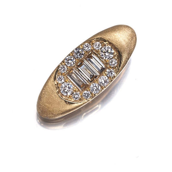  ダイヤ 0.45ct バケットカット 2種カット  ペンダントトップ K18PG 