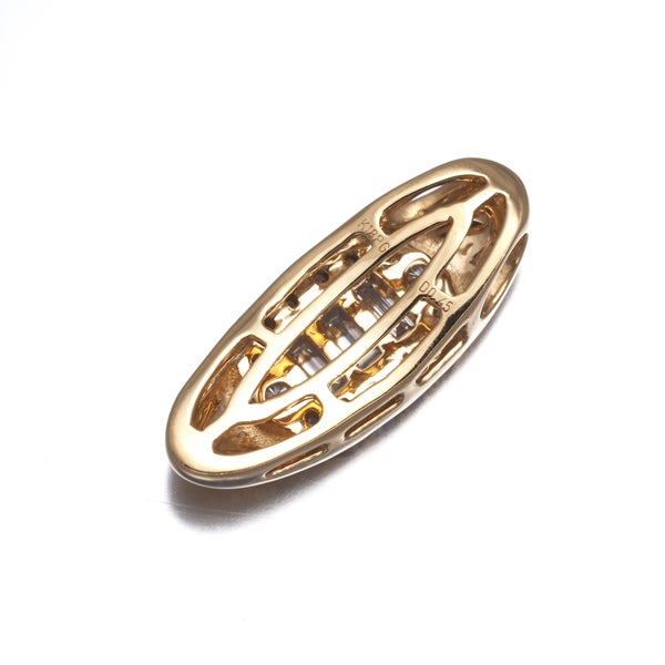  ダイヤ 0.45ct バケットカット 2種カット  ペンダントトップ K18PG 