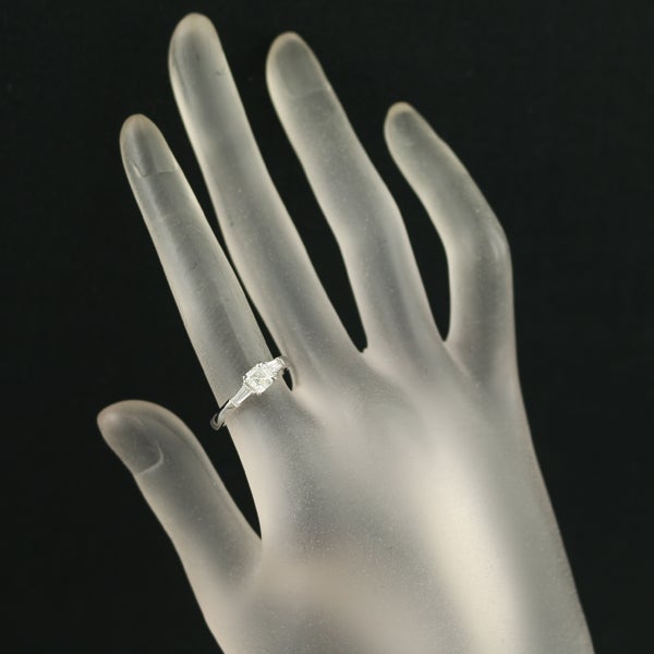 ロイヤルアッシャー リング  ダイヤ 0.72ct  アッシャーカット 11.5号 Pt950 箱/保×2/鑑