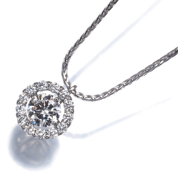  ダイヤ 0.507ct/0.22ct サークル  ネックレス Pt900/Pt850 