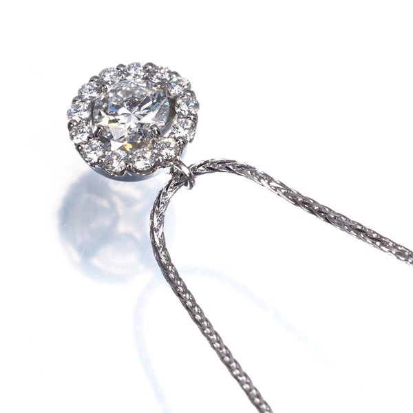  ダイヤ 0.507ct/0.22ct サークル  ネックレス Pt900/Pt850 