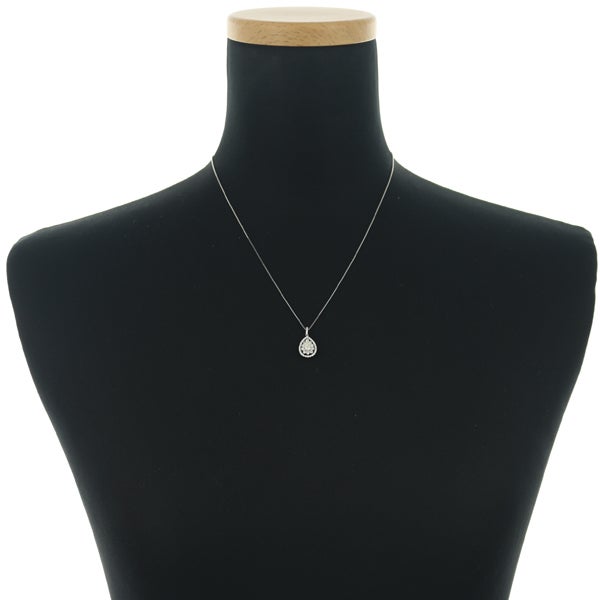 クリア＆イエロー ダイヤ 0.50ct ペアシェイプ ティアドロップ  ネックレス Pt900/Pt850 